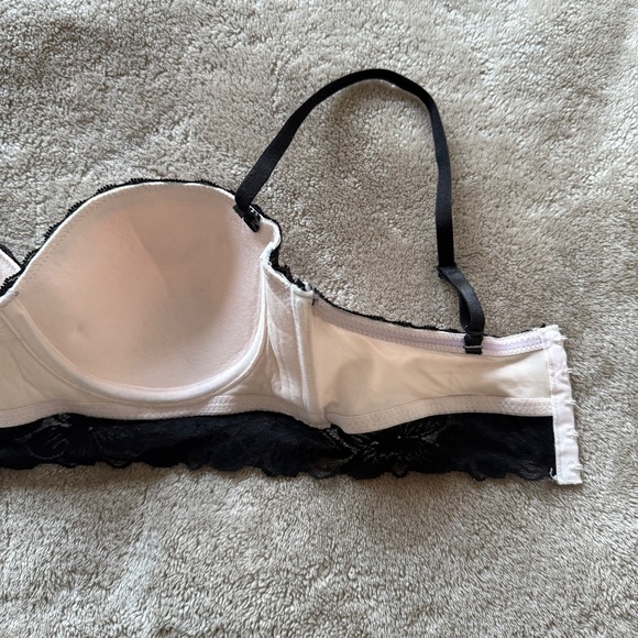 NWT Rene Rofe Cream and Black Lace convertible Bra Size 36C - Picture 4 of 7